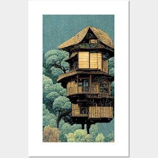 Wooden Tree House Posters and Art